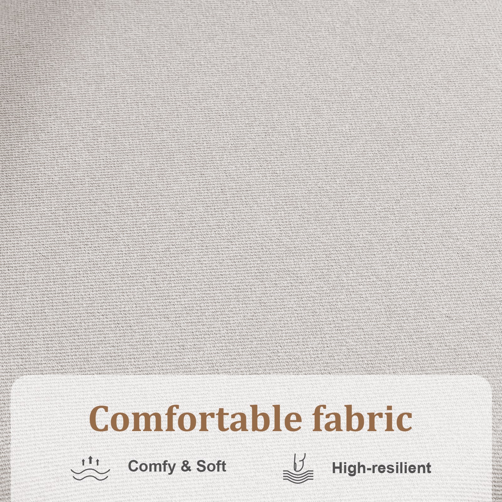 Linen Grey Cotton-Linen Fabric Upholstered Dining Chair With Black Solid Wood Legs, Armless Chair Set Of 4 For Kitchen, Restaurant, Living, Meeting Room_maomaolike.com